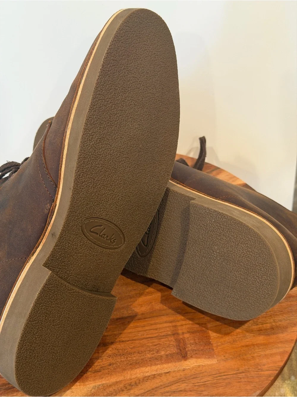 Clarks Collection Men’s Brown Leather Chukka Boots Size 10